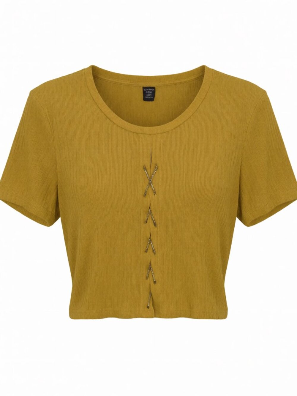 Shein Women's Curve Yellow Crop Top 1XL